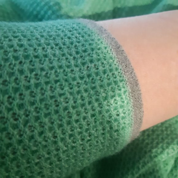 Anthropologie Drawstring Waffle Cowlneck Top by Sparrow Color Mint Medium - Picture 9 of 10